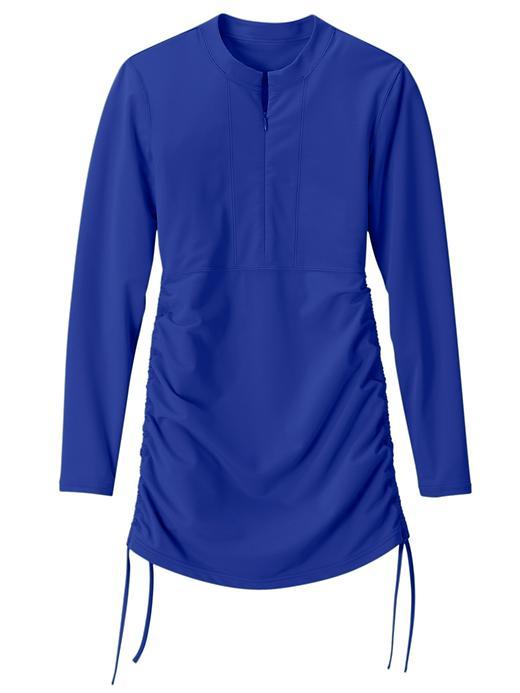 Athleta Womens Ruched Guard Size S - Poseidon Blue