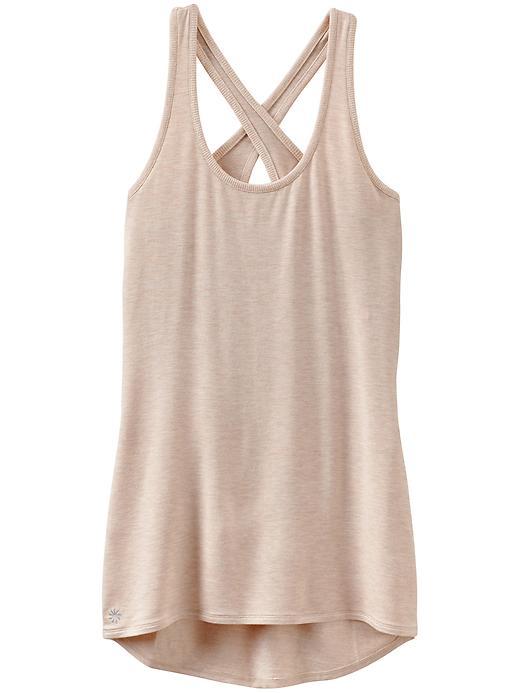 Athleta Womens Criss Cross Tunic Size Xl - Oatmeal Heather
