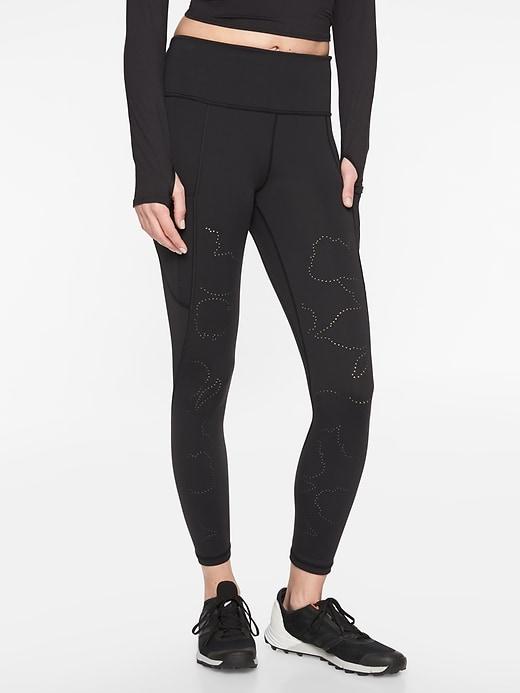 Athleta Womens All In Reaction 7/8 Tight Black Size Xs