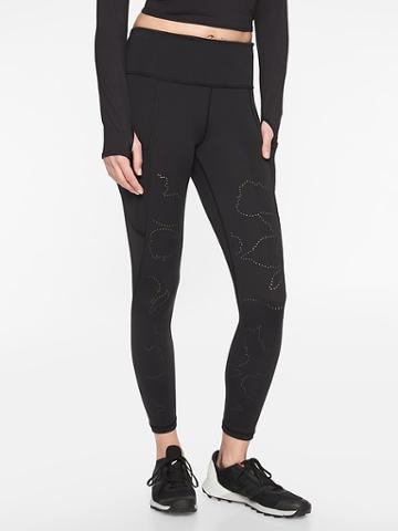 Athleta Womens All In Reaction 7/8 Tight Black Size Xs