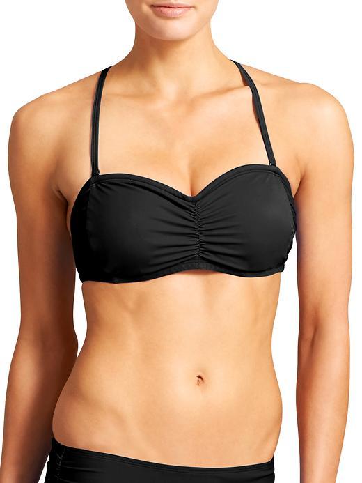 Athleta Womens Bandeau Bikini Size 32d/dd - Black