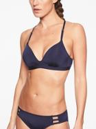 Athleta Womens Aqualuxe Molded Cup Bikini Top Dress Blue Size Xxs