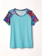 Athleta Splash Rashguard Size L/12 - Tropical Floral