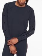 Athleta Womens Snappy Sweatshirt Navy Size Xxs