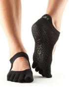 Athleta Womens Grip Full Toe Ballerina By Toesox Black Size S