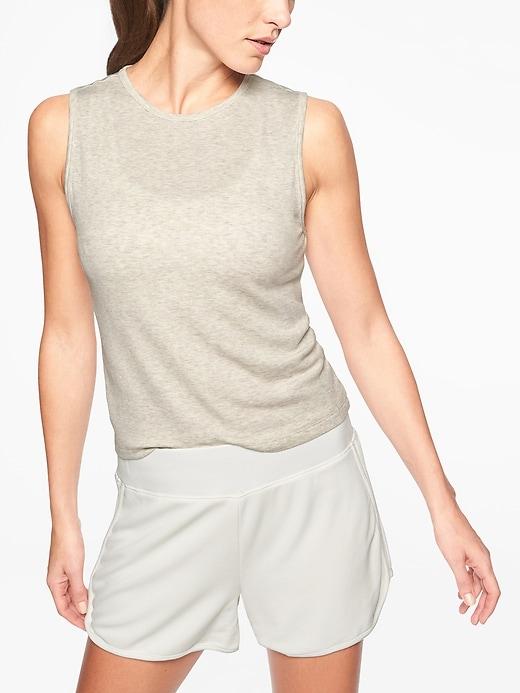 Athleta Womens Revive Crop Tank Toasted Brown Heather Size M