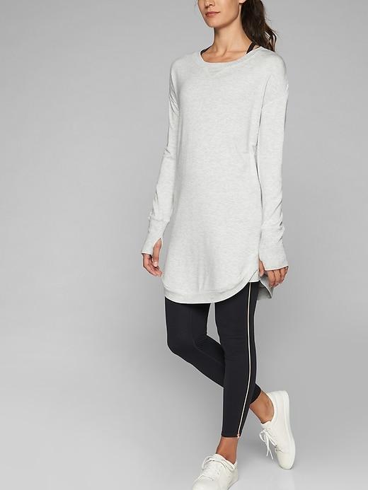 Athleta Womens Recharge Dress Light Grey Heather Size M