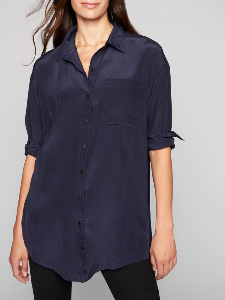 Washable Silk Button Down Tunic