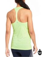 Athleta Womens High Neck Shadow Stripe Chi Tank Size L - Neon Sugar Cane Kiwi