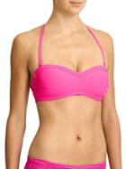 Athleta Womens Molded Bandeau Bikini Size L - Hot Pink