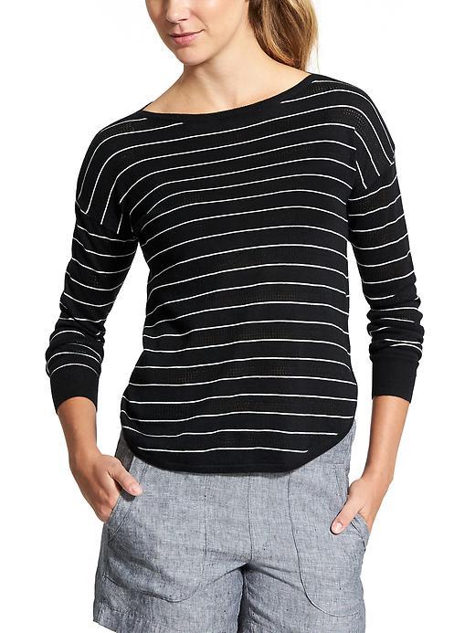 Athleta Womens Mix It Up Sweater Size L - Black
