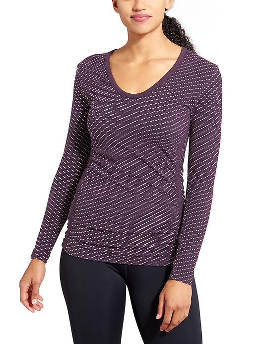 Athleta Womens Dottie Pure Top Size L - Wild Raisin