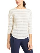 Athleta Womens Mix It Up Sweater Size L - White