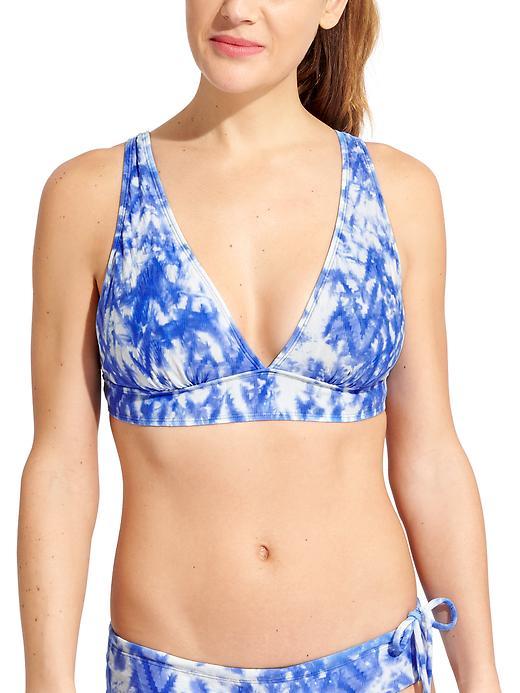 Athleta Womens Grenada Bikini Size L - Blue Tie Dye