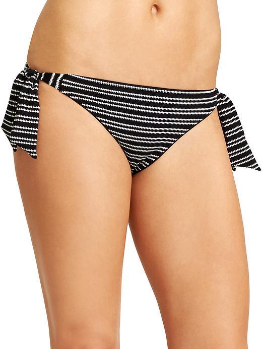 Athleta Womens Stripe Sahara Tie Bottom Size L - Black
