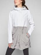 Athleta Womens Elemental Rain Jacket Size L - Pebble Grey/ White