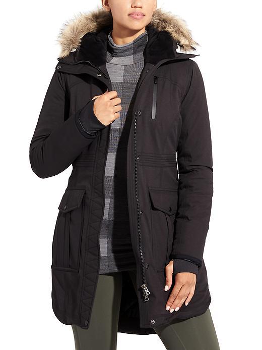 Athleta Womens Iceland Parka Size L - Black