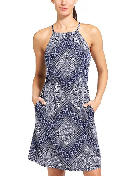 Athleta Womens Island Life Dress Size L - Dress Blue