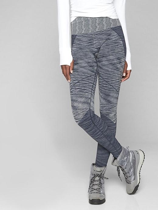 Athleta Womens Powder Base Layer Tight Flint Grey Size S
