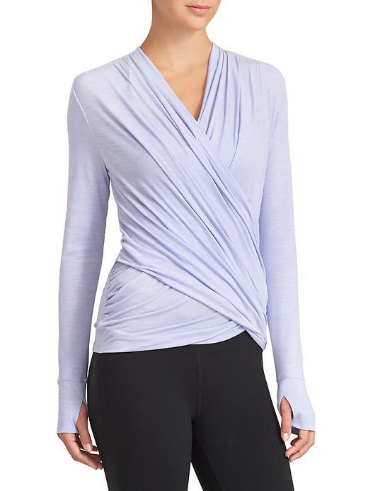 Athleta Womens Odyssey Wrap Size L - Aster Blue Heather