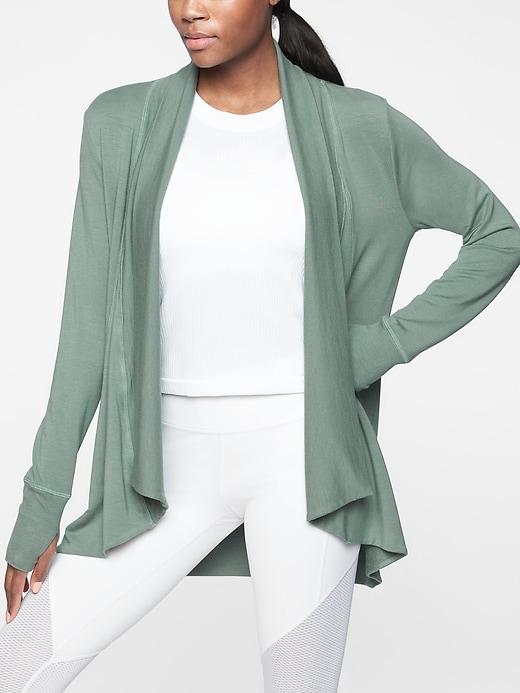 Athleta Womens Pranayama Wrap Lead Green Size 2x