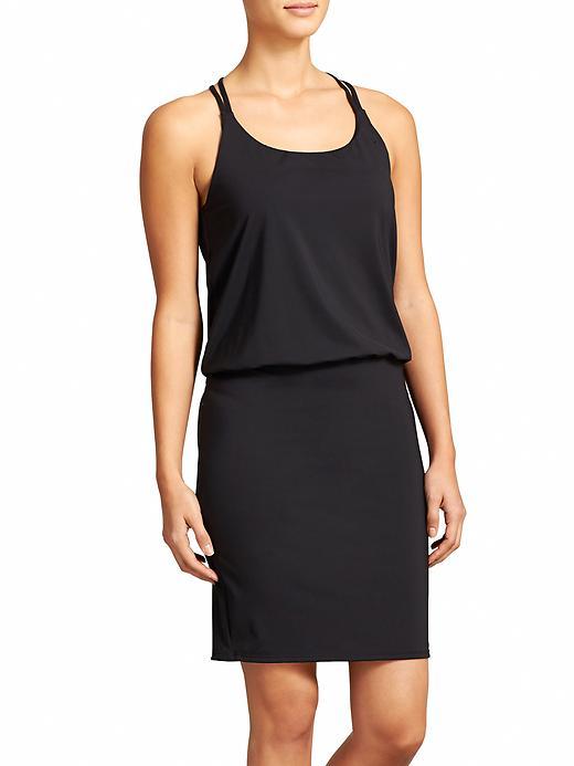 Athleta Womens Venice Swim Dress Size L Tall - Black