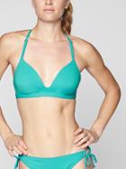 Athleta Womens Prism Back Bikini Top Teal Squeal Size L