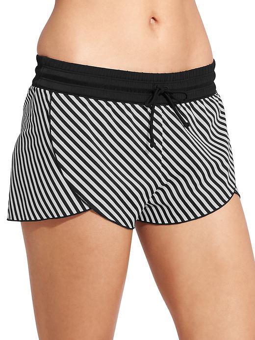 Athleta Womens Slash Stripe Petal Short Size L - Black Stripe