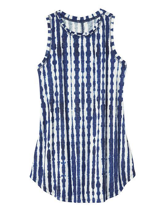Athleta Womens Breezy Tank Print Size L - Navy Beach Comber