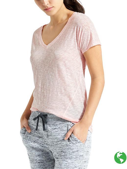 Athleta Womens Eco Wash Daily Tee 2.0 Size M Tall - Milkshake Pink