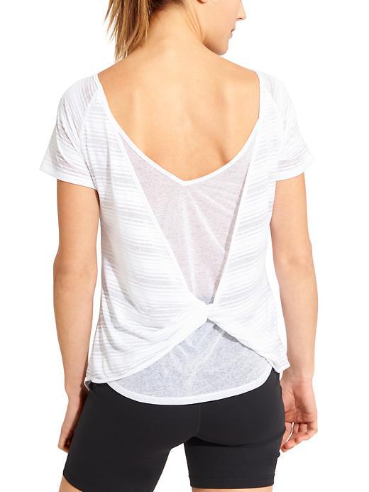Athleta Womens Sun Stripe Tee Size L - Bright White
