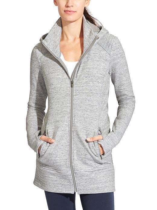 Athleta Womens Cya Stronger Hoodie Size 1x Plus - Grey Heather Spacedye