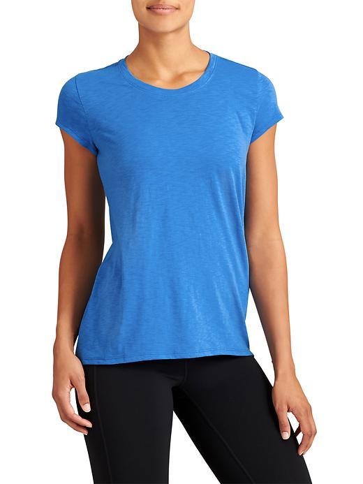 Athleta Womens Asana Tee Size L Tall - Macaw Blue