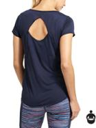 Athleta Womens Repetition Tee Size M - Navy
