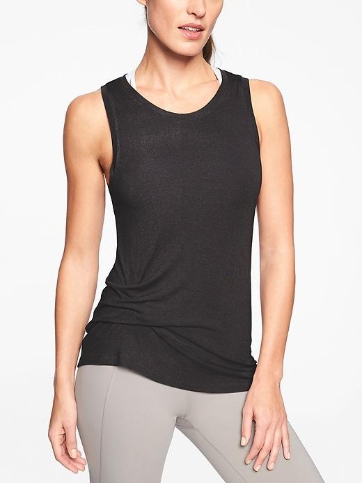Athleta Womens Threadlight Twist Tank Black Size Xxs