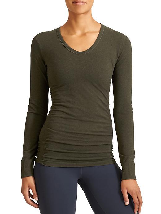 Athleta Womens Pure Top Size L - Jasper Green Heather