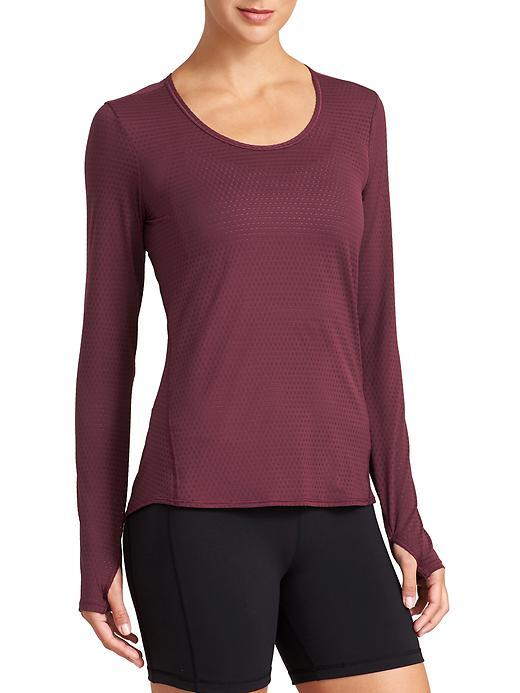 Athleta Womens Chi Top Dot Mesh Size 1x Plus - Chianti