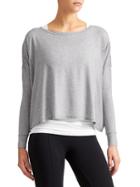 Athleta Womens Essence Top Size Xl - Grey Color Block