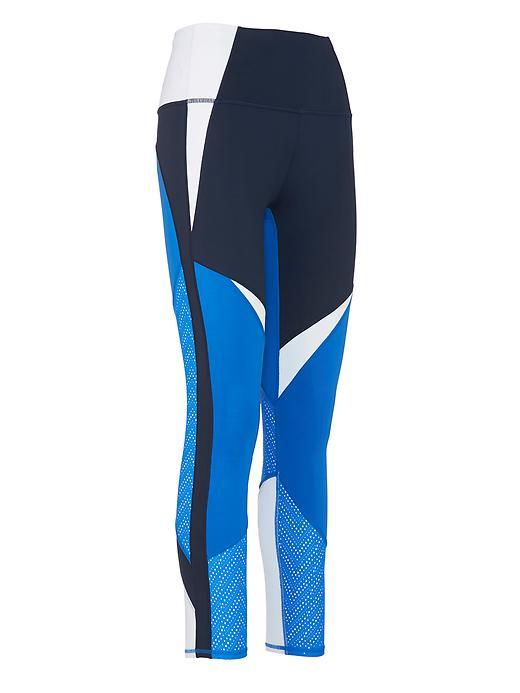 Athleta Womens High Rise Precision 7/8 Ankle Tight Size L Tall - Bristol Blue/navy