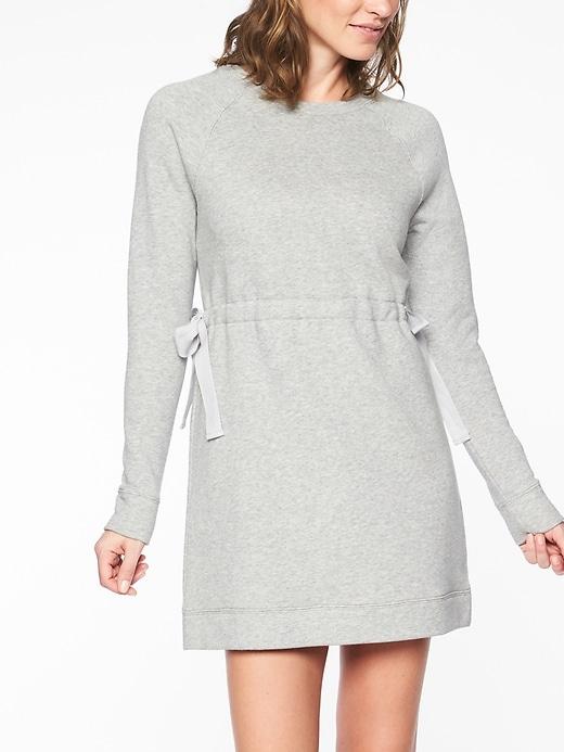 Athleta Womens Studio Cinch Dress Grey Heather Size S