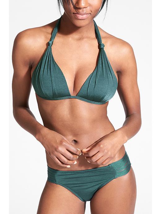 Athleta Womens Aqualuxe Halter Bikini Size M - Summer Opal