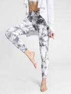 Athleta Womens Tie Dye Salutation 7/8 Ankle Tight Size M Tall - Cobblestone Grey