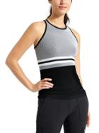 Athleta Womens Stripe Block Renew Racerback Tank Size L - Black/white