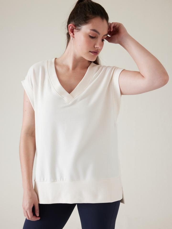 Retroterry V-neck Sweatshirt Tee