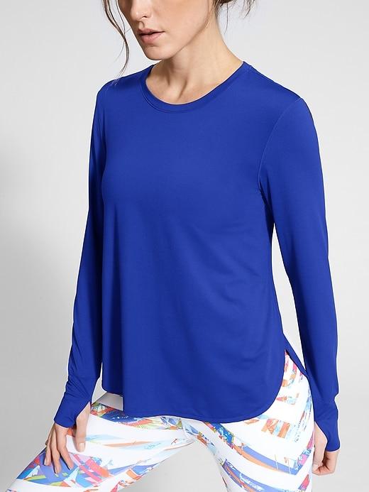Athleta Womens Sunlover Upf Top Powerful Blue Size Xxs