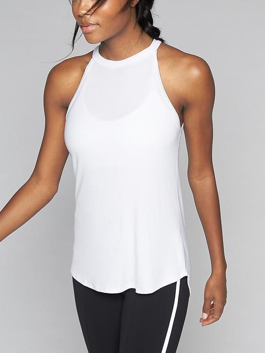 Athleta Womens Rib Tank Size L - Bright White