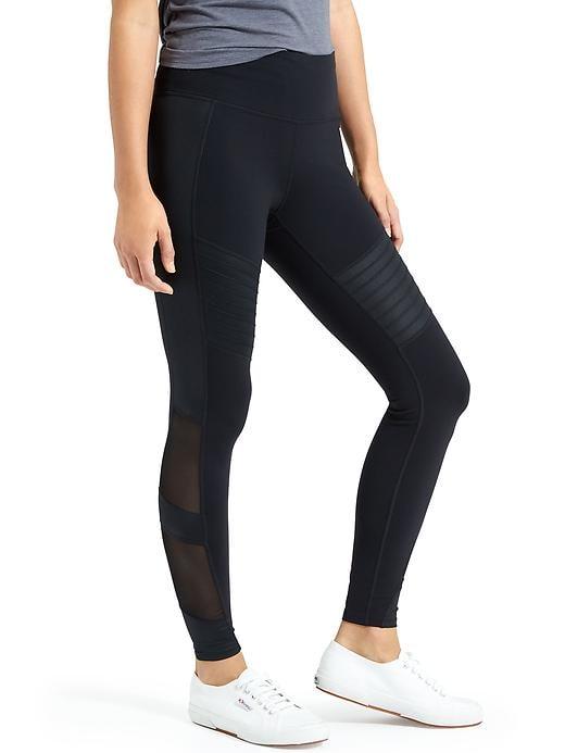 Athleta Womens High Rise Powerful Gleam Tight Size L Tall - Black
