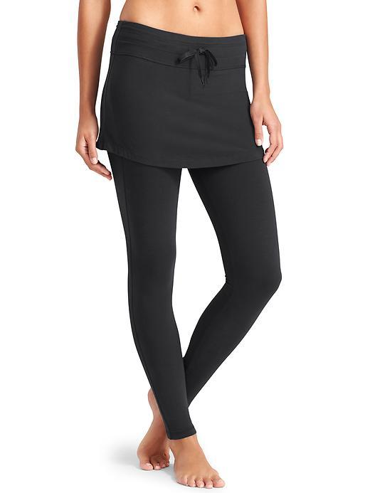 Athleta Womens Organic Cotton Exhale Tight Size L Tall - Black