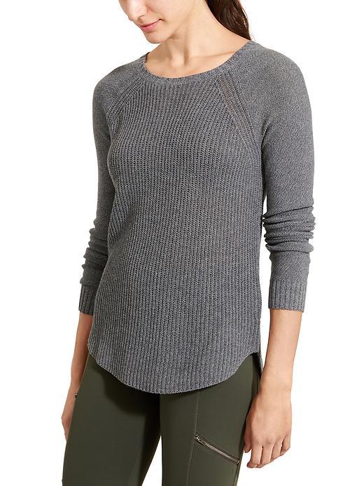 Athleta Womens Kennewick Crew Sweater Size L - Grey Heather