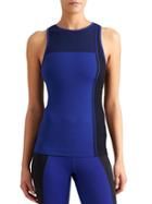 Athleta Womens Block Avenue Seamless Tank Size L - Sapphire Blue Color Block